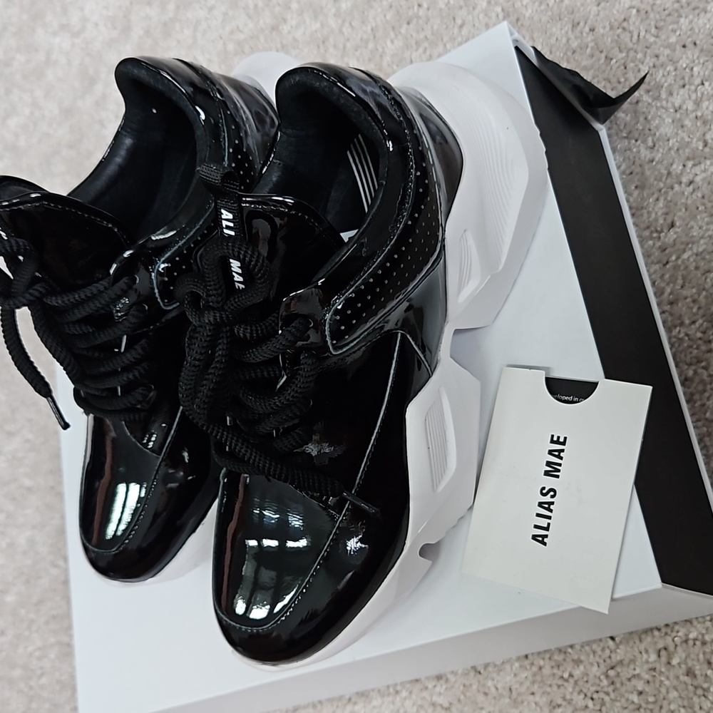 Alias Mae Tommy black patent leather sneakers - Picture 6 of 10